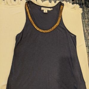 BOGO H&M Sleeveless Slub Tank w/Bronze Bead Detail